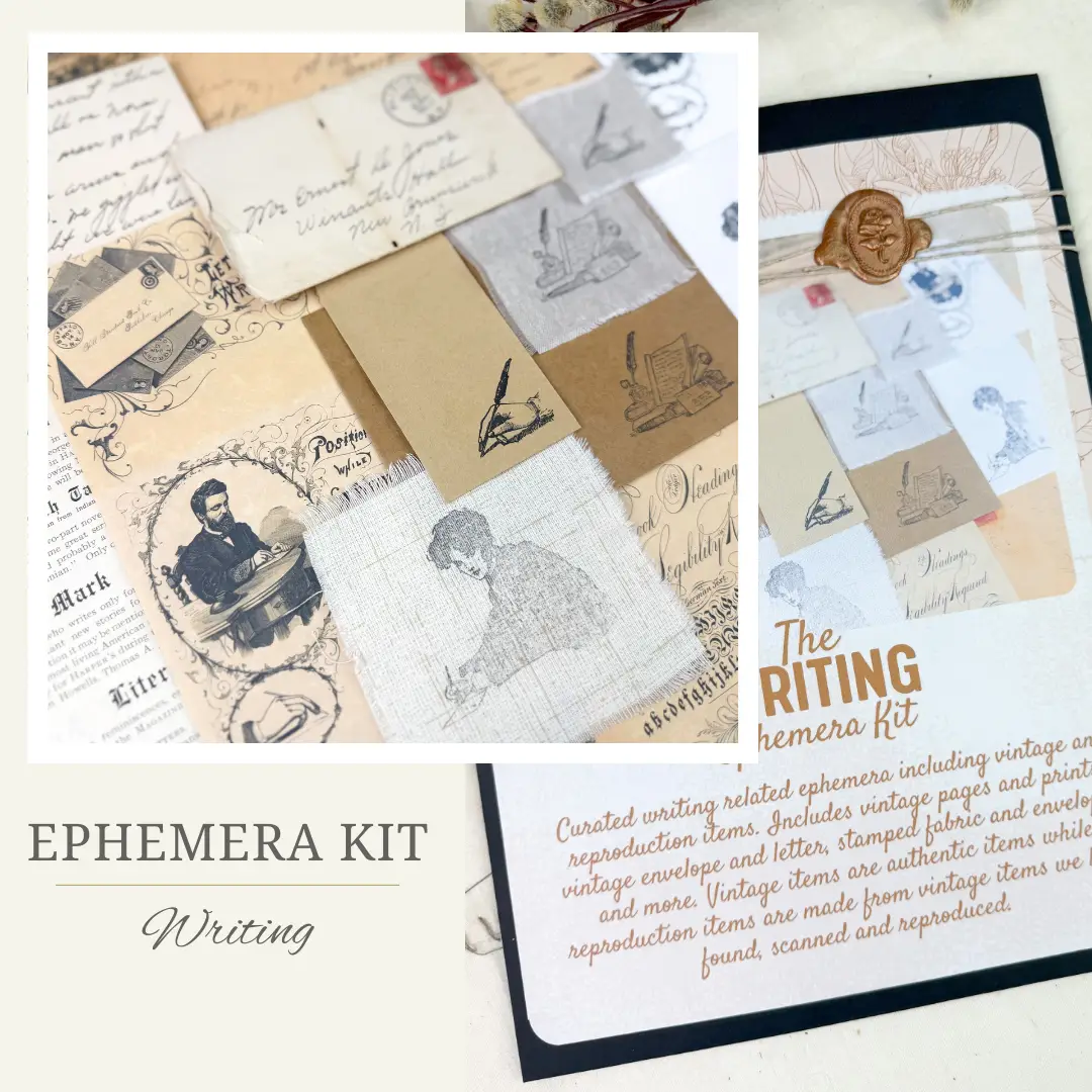 Junk Journal Writing Ephemera Kit For Paper Crafting