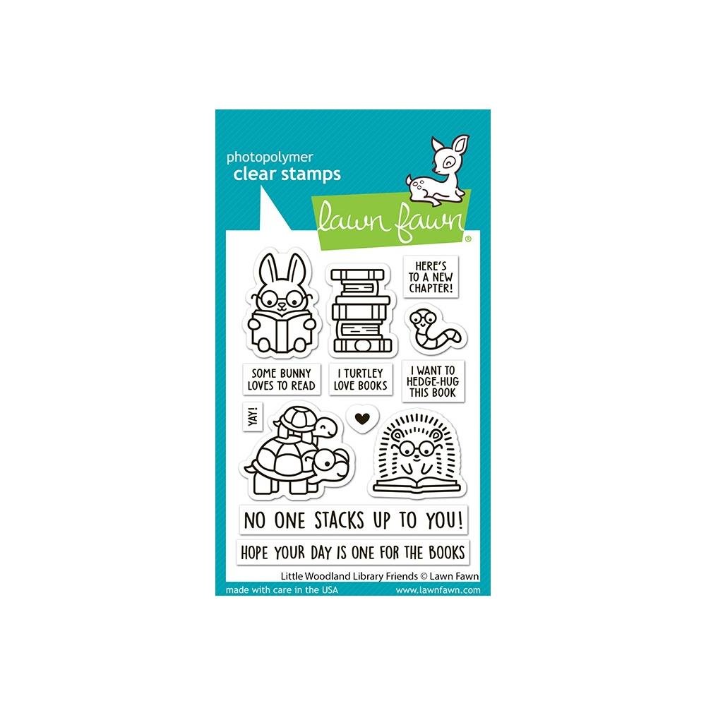 Lawn Fawn Clear Stamp Little Woodland Library Friends
