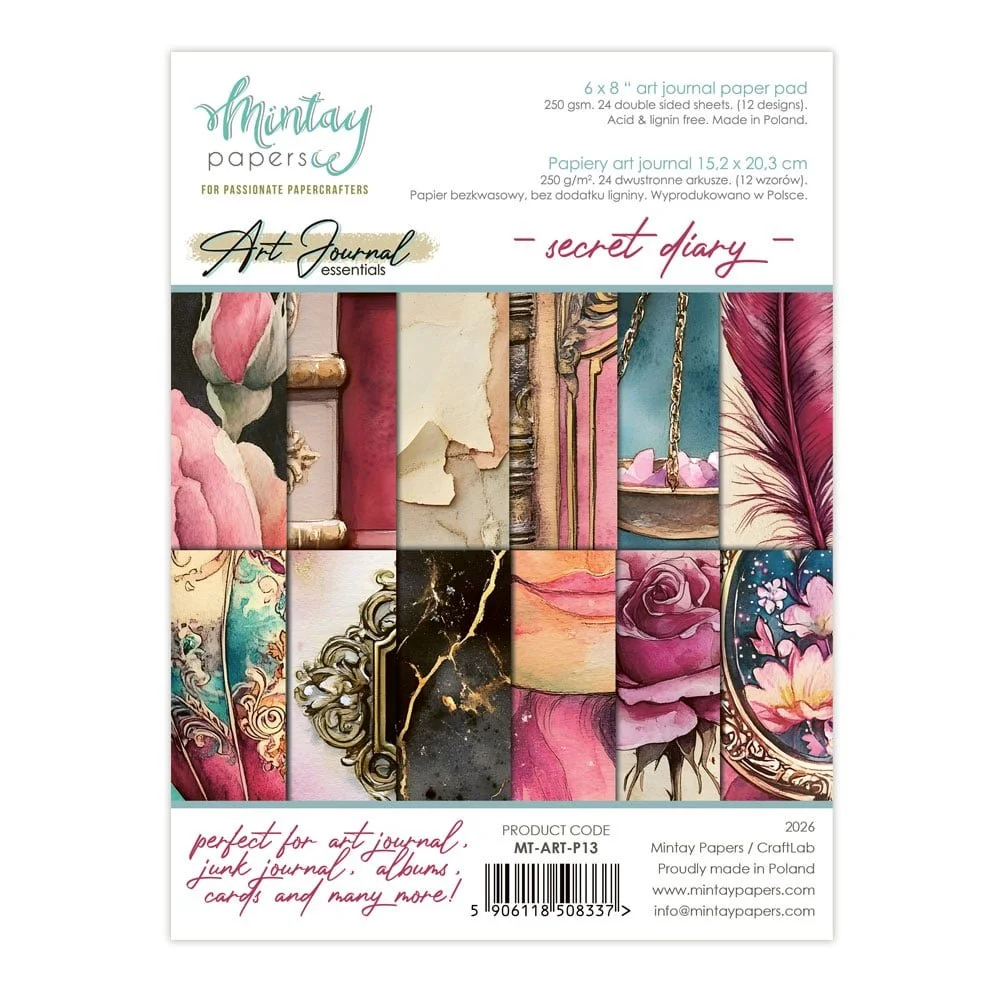 *Pre-Order* Mintay Art Journal Essentials 6" x 8" Paper Pad Secret Diary