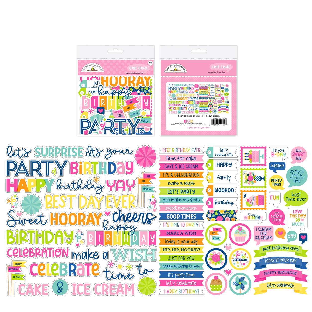 *Pre-Order* Doodlebug Cupcakes & Candles Chit Chat