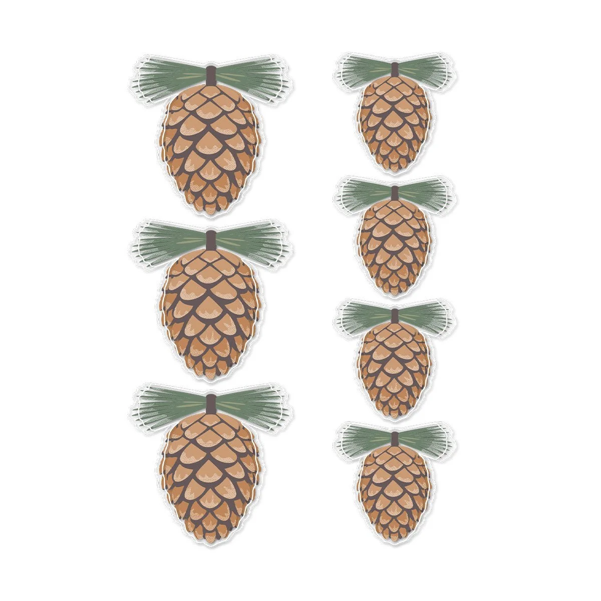 Spellbinders Sleigh Bells Ring Pinecones Dimensional Acetate Stickers