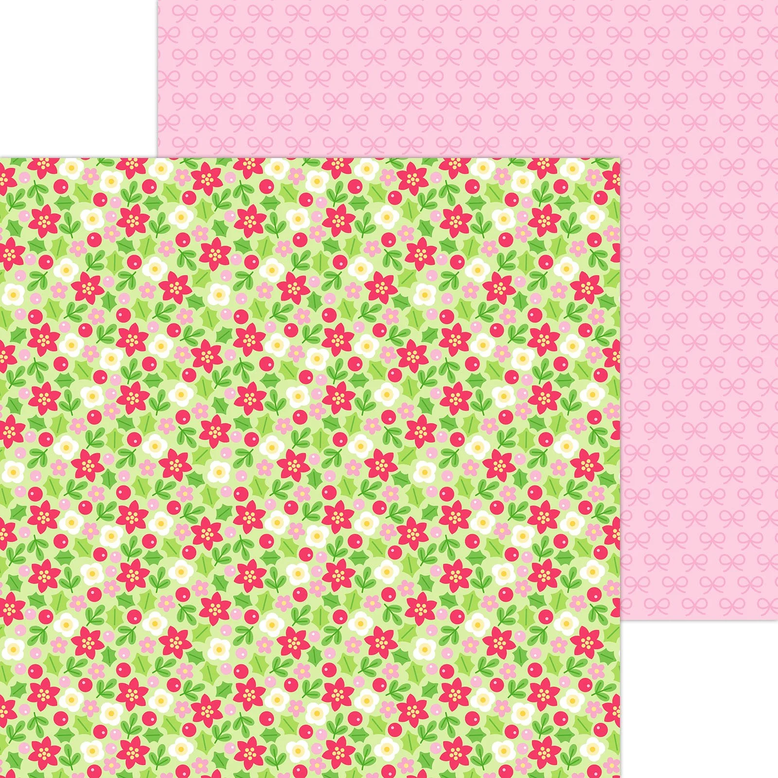 *Pre-Order* Doodlebug Dear Santa 12" x 12" Paper Berry Merry Floral