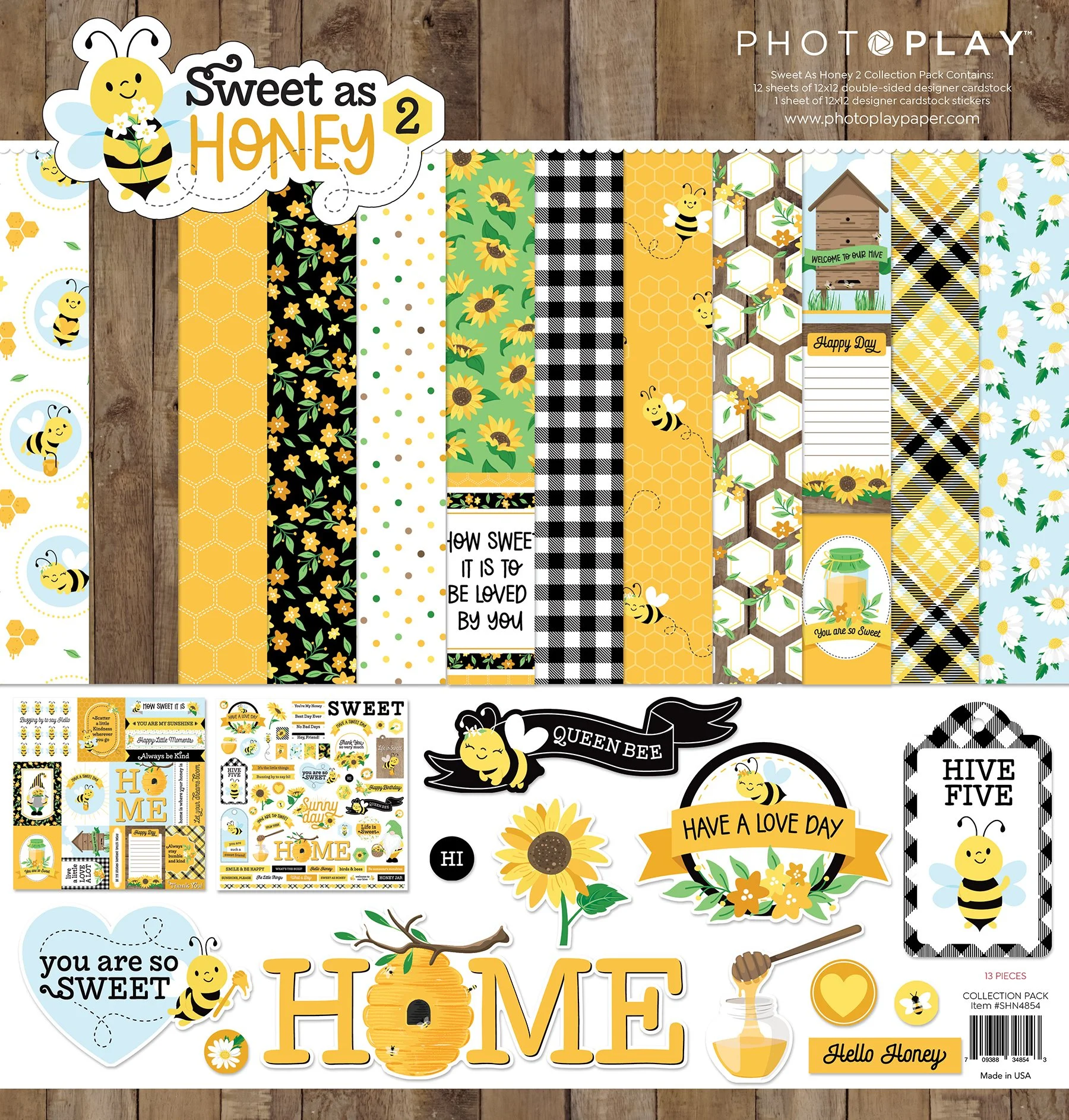 Photoplay Sweet As Honey 2 12" x 12" Collection Pack