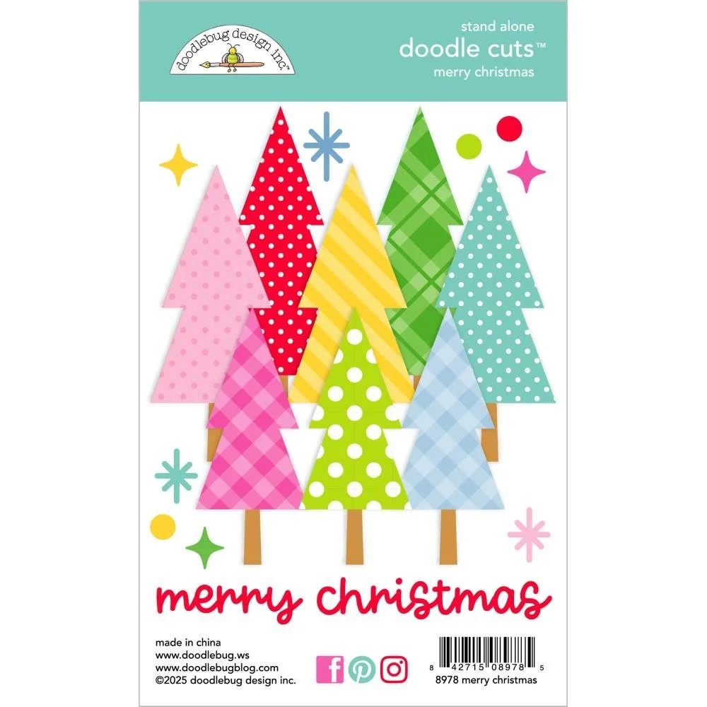 Doodlebug Oh What Fun Doodle Cuts Dies Merry Christmas