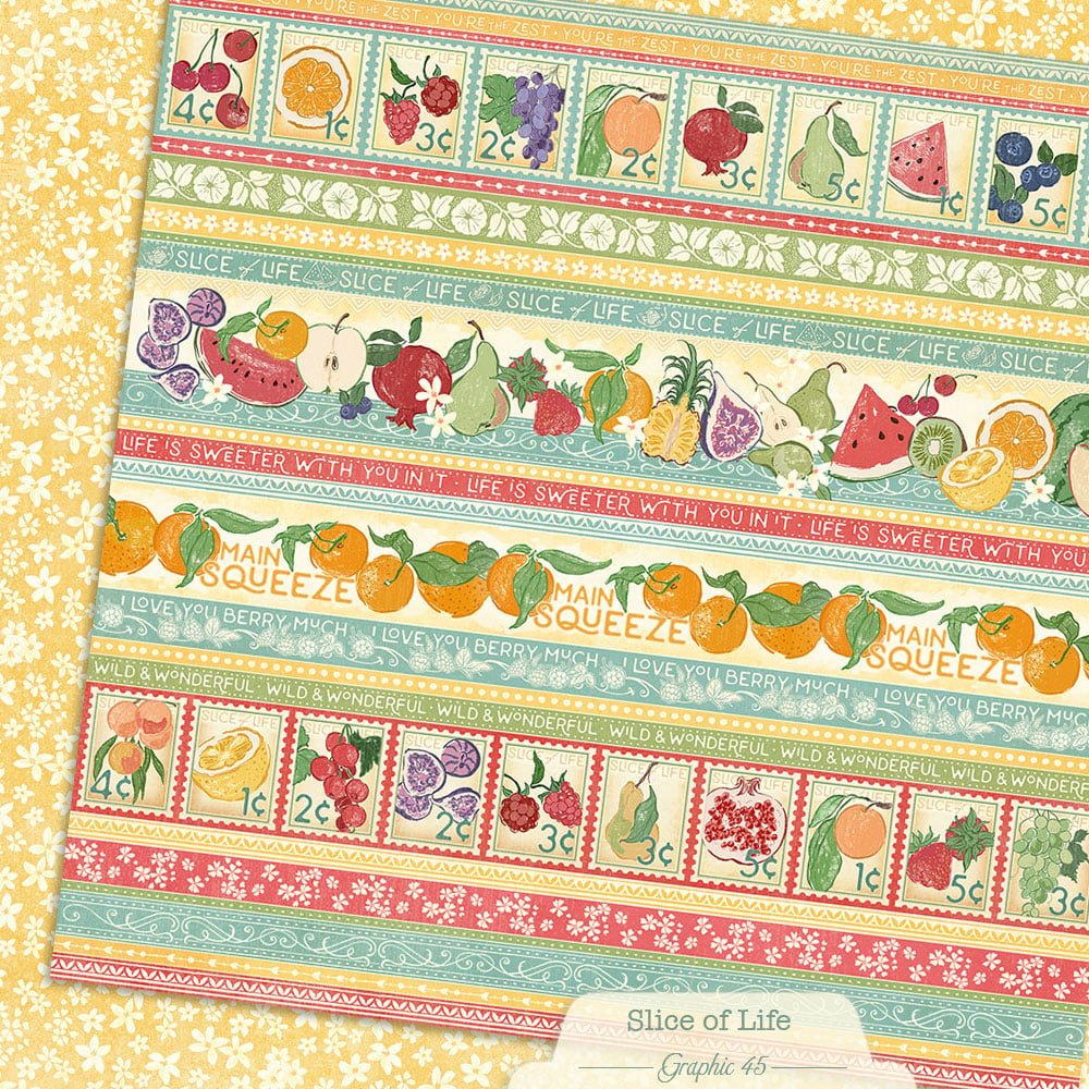 *Pre-Order* Graphic 45 Slice Of Life 12" x 12" Paper Borders