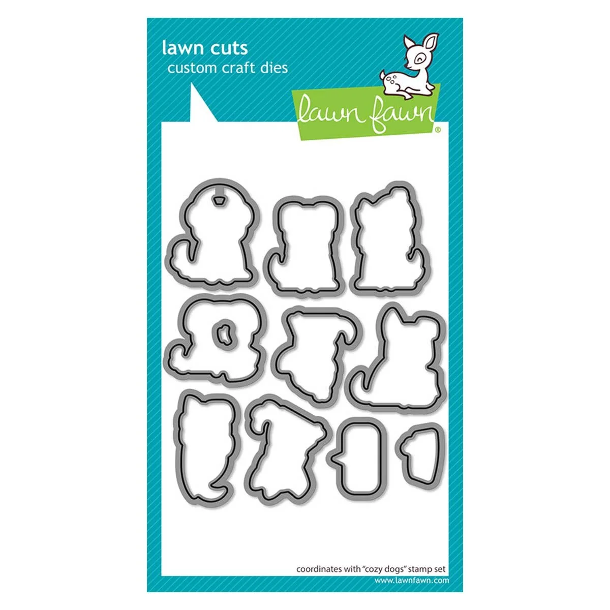 Lawn Fawn cozy dogs lawn cuts