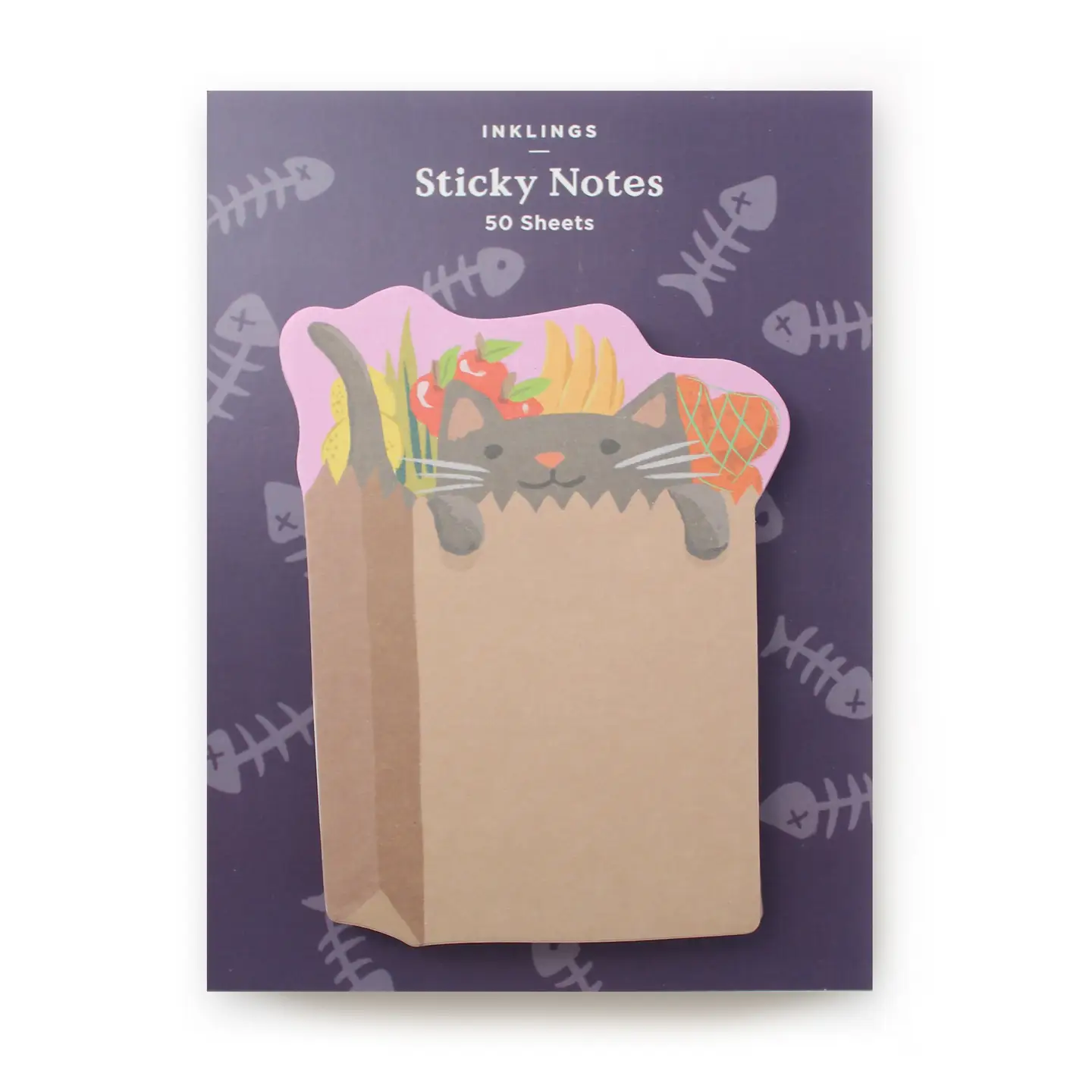 Inklings Paperie Sticky Notes Grocery Kitten