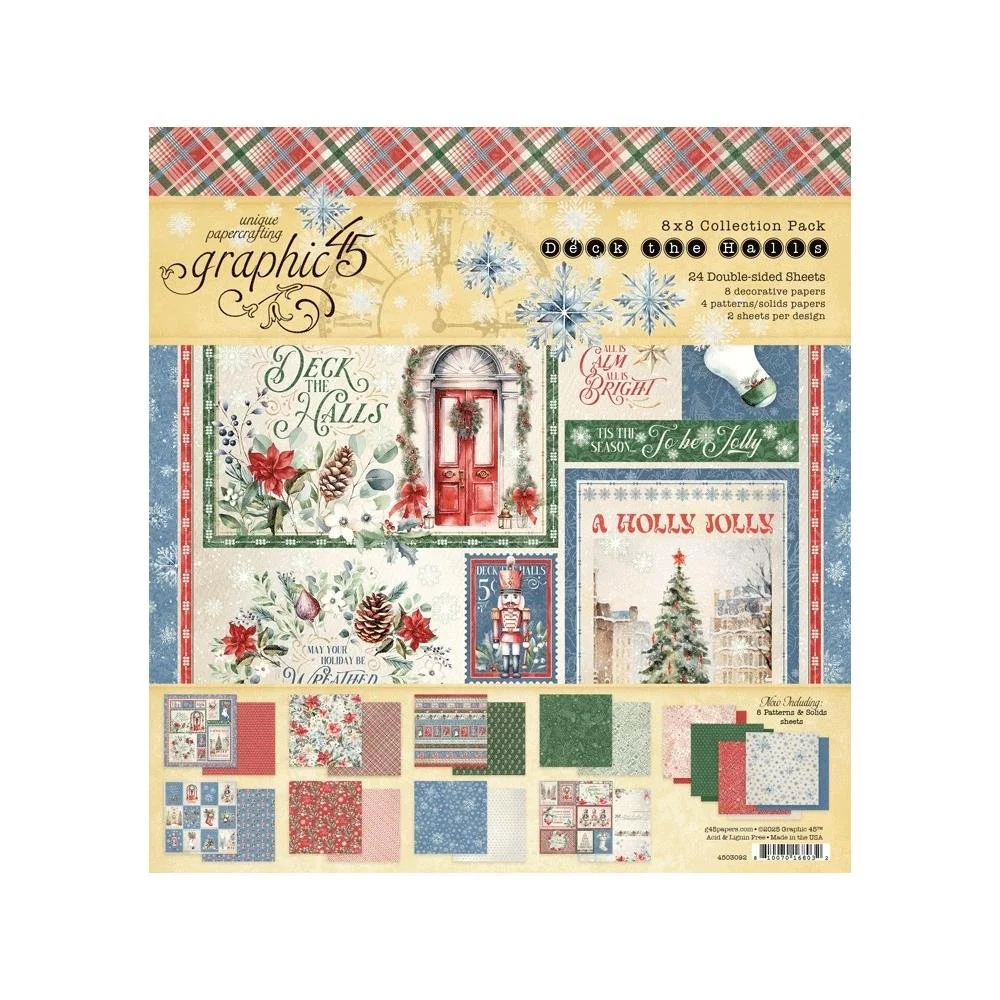 Graphic 45 Deck The Halls 8" x 8" Collection Pack