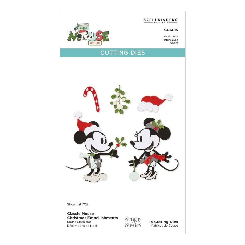 Spellbinders Classic Mouse Christmas Embellishments
