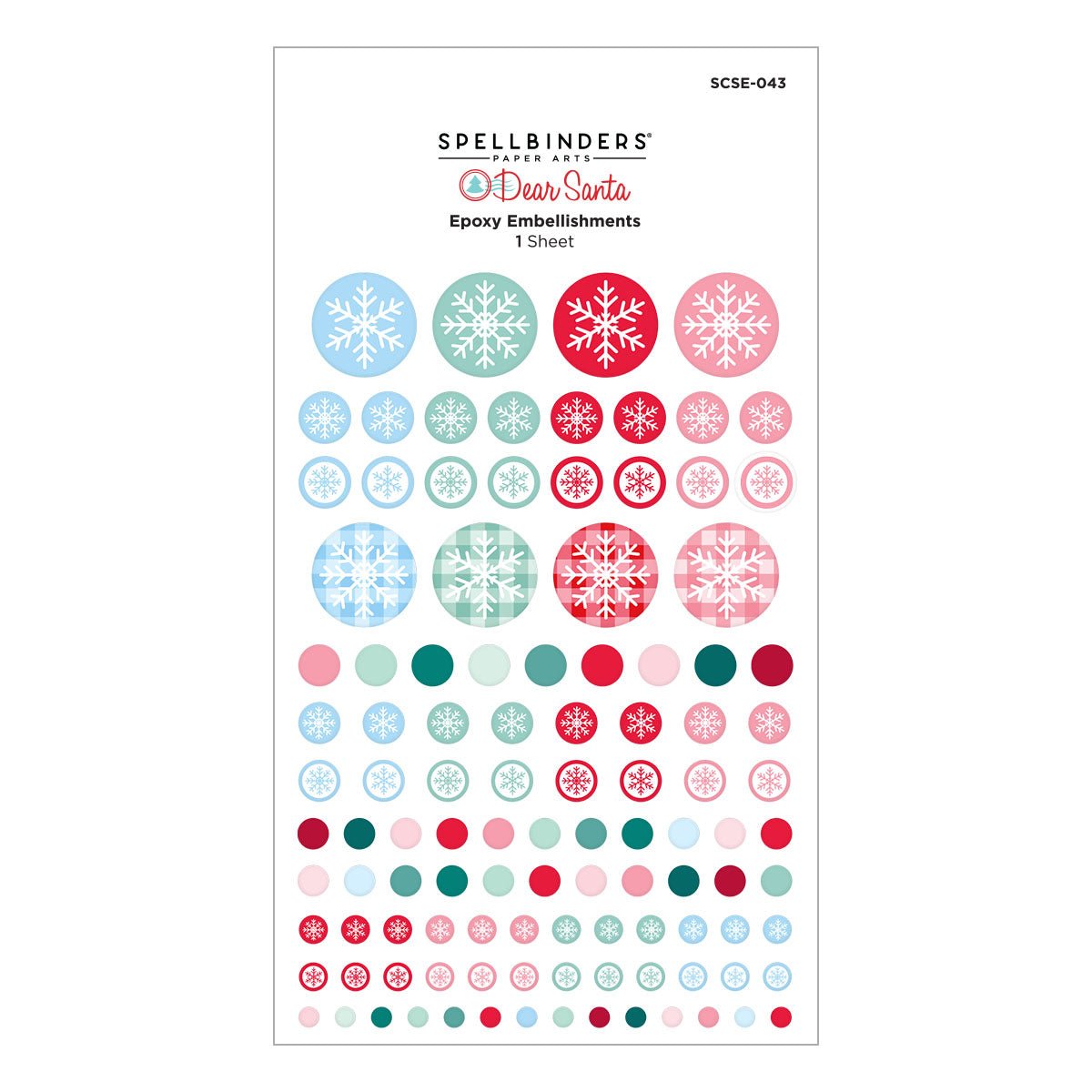Spellbinders Dear Santa Epoxy Embellishments