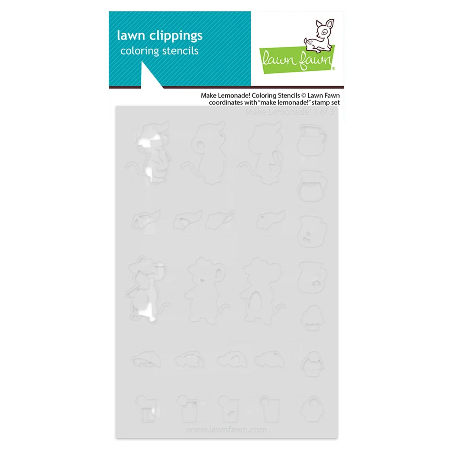 Lawn Fawn make lemonade! coloring stencils