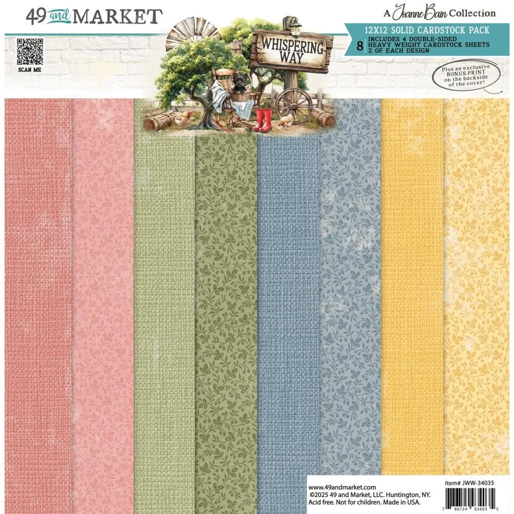 *Pre-Order* 49 & Market Whispering Way 12" x 12" Solids Collection Pack