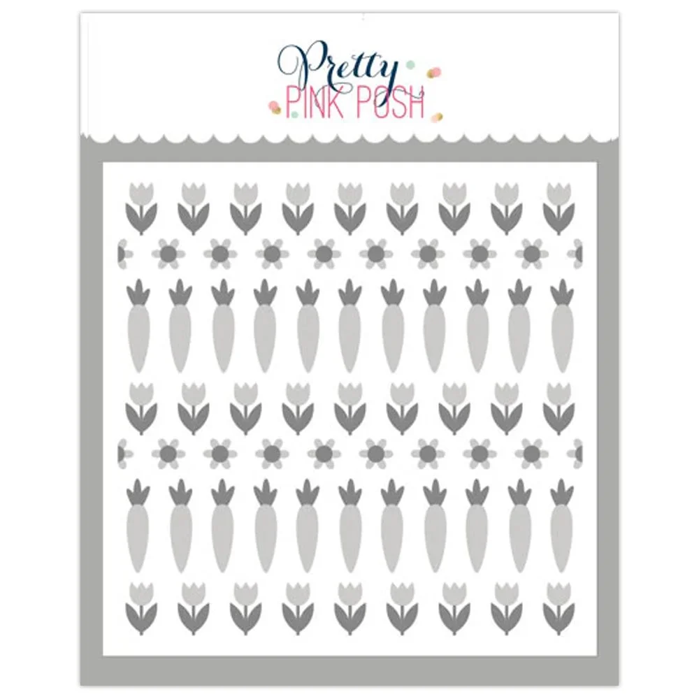 Pretty Pink Posh Springtime Borders Stencils (2 Pack)