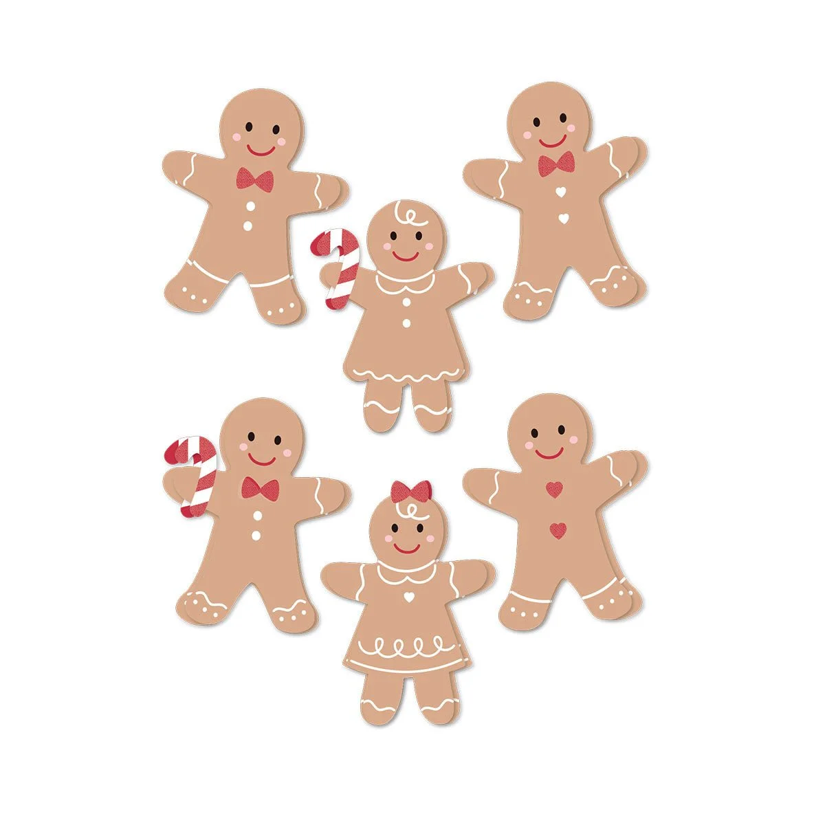 Spellbinders Sleigh Bells Ring Gingerbread Dimensional Acetate Stickers