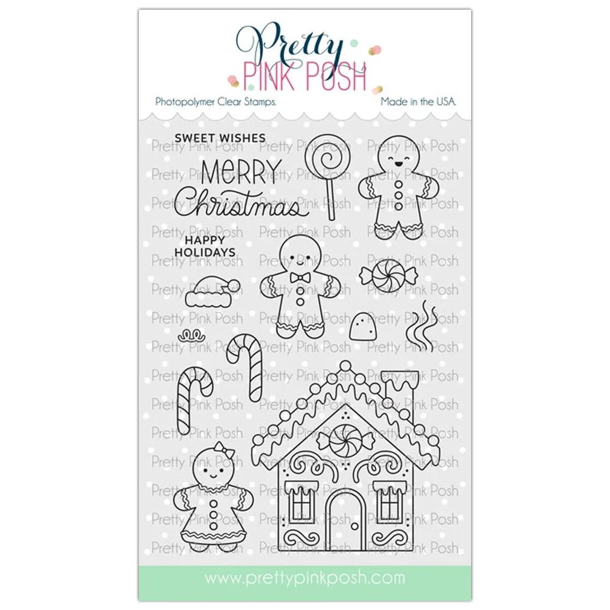 Pretty Pink Posh Christmas Gingerbread Stamp Set