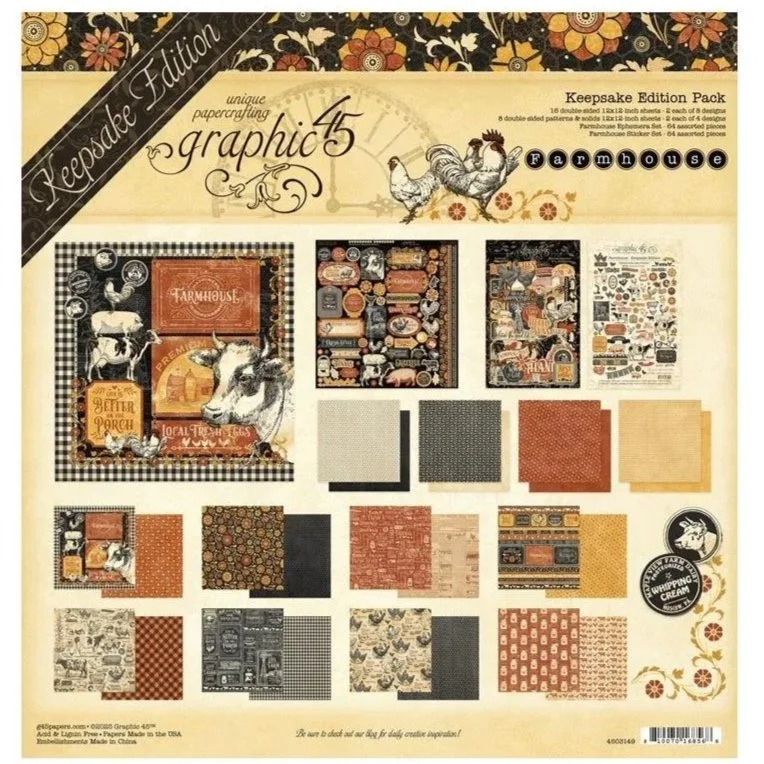 Graphic 45 Keepsake Edition Kit Farmhouse