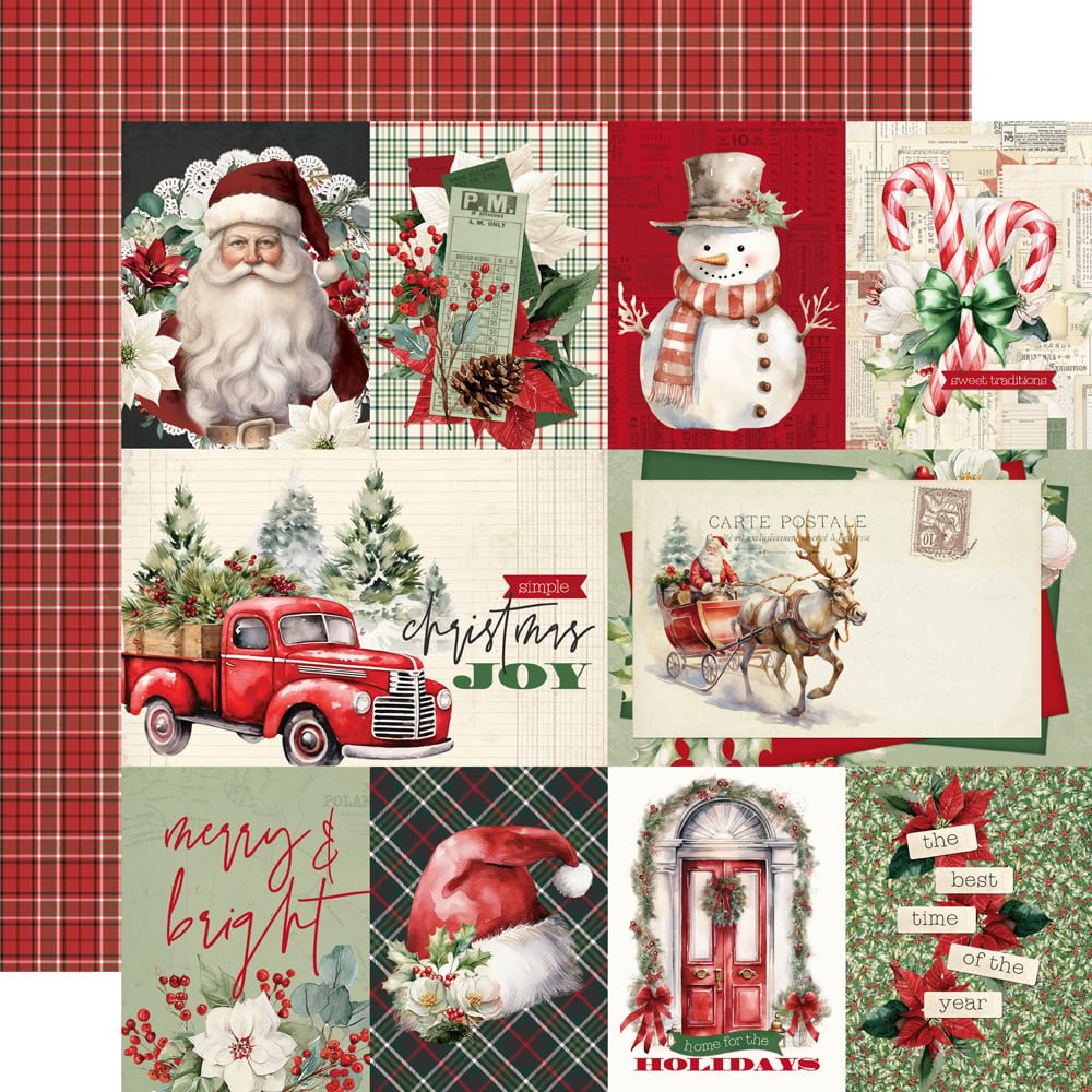 *Pre-Order* Simple Stories Simple Vintage Old Fashioned Christmas 12" x 12" Paper 3x4/4x6 Elements