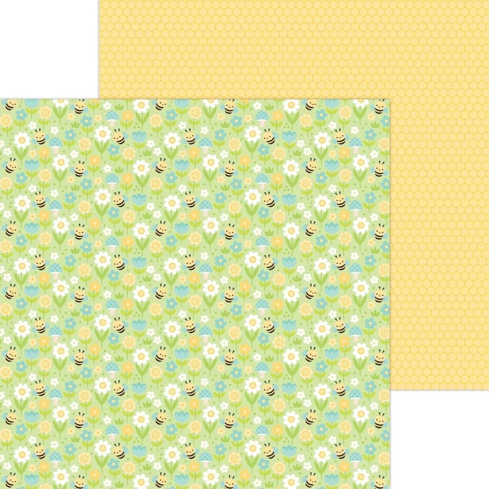 Doodlebug Bee Happy 12" x 12" Paper Bee Happy
