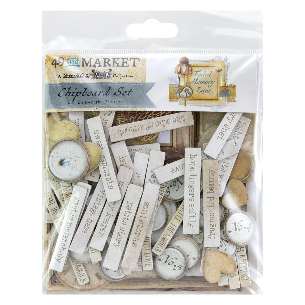 49 & Market Faded Memory Lane Chipboard