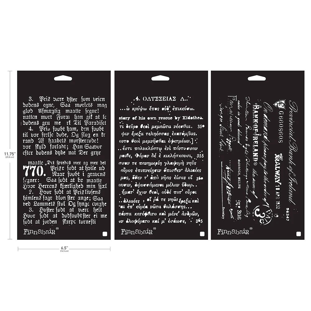 Finnabair 6x9 Stencil Set Decadent Walls