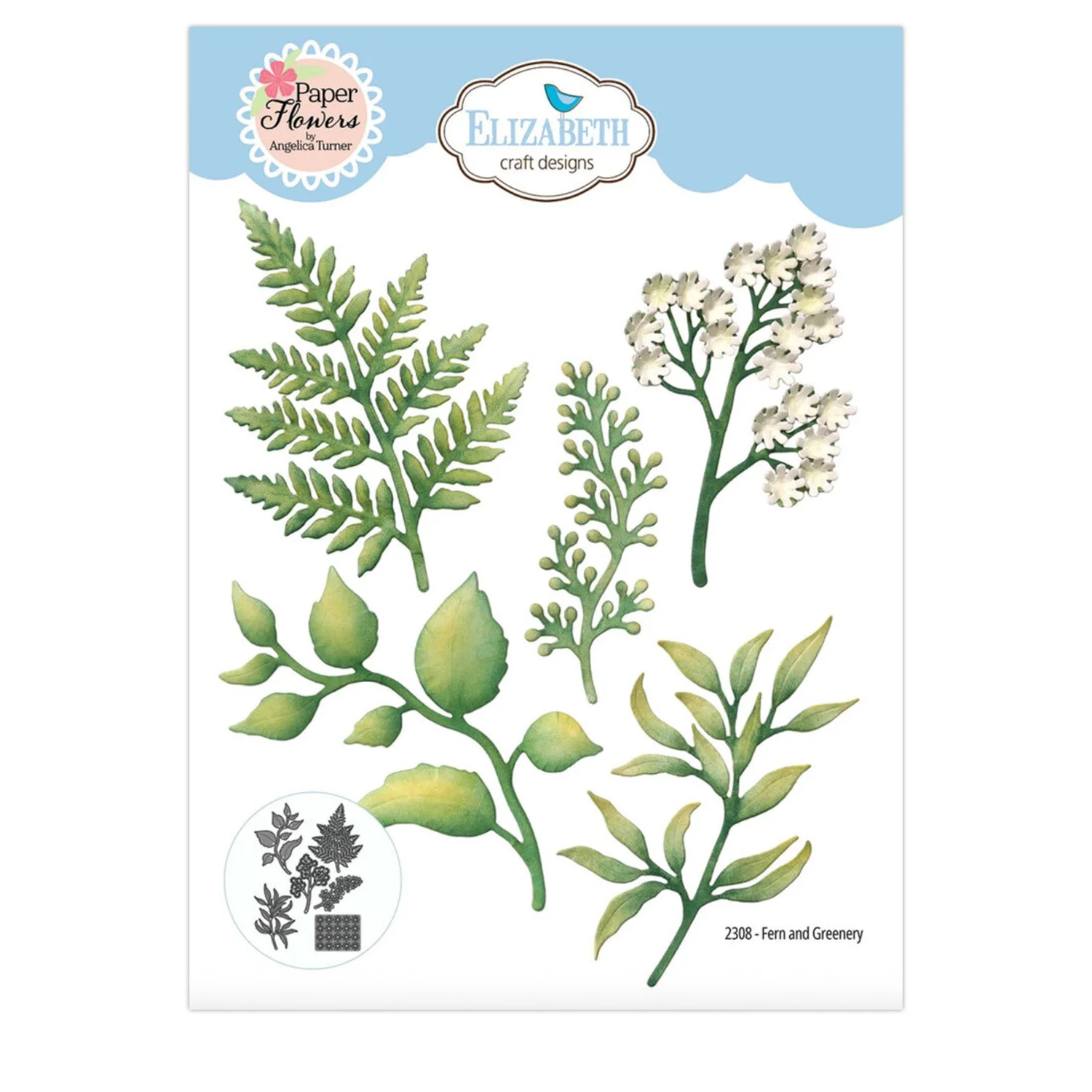 Elizabeth Crafts Designs Metal Dies Fern & Greenery