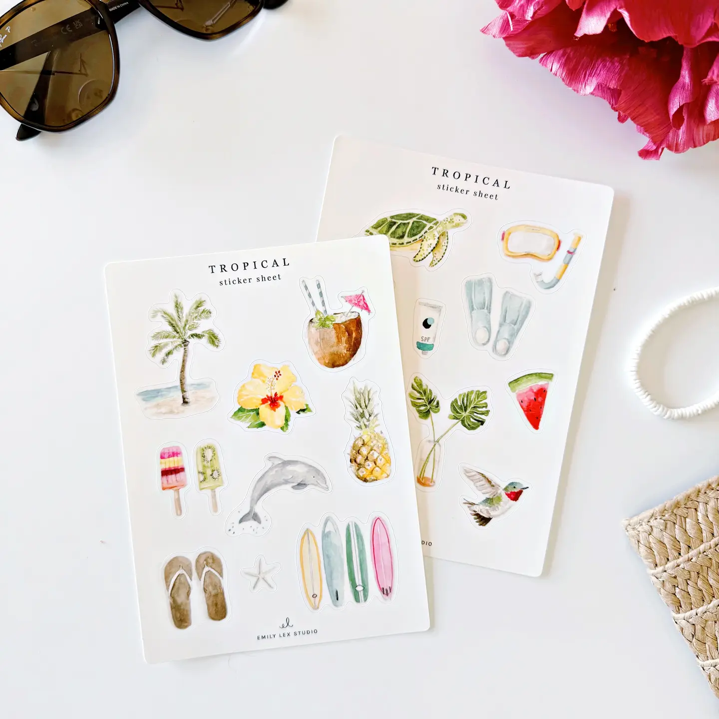 Emily Lex Studio Tropical Sticker Sheets
