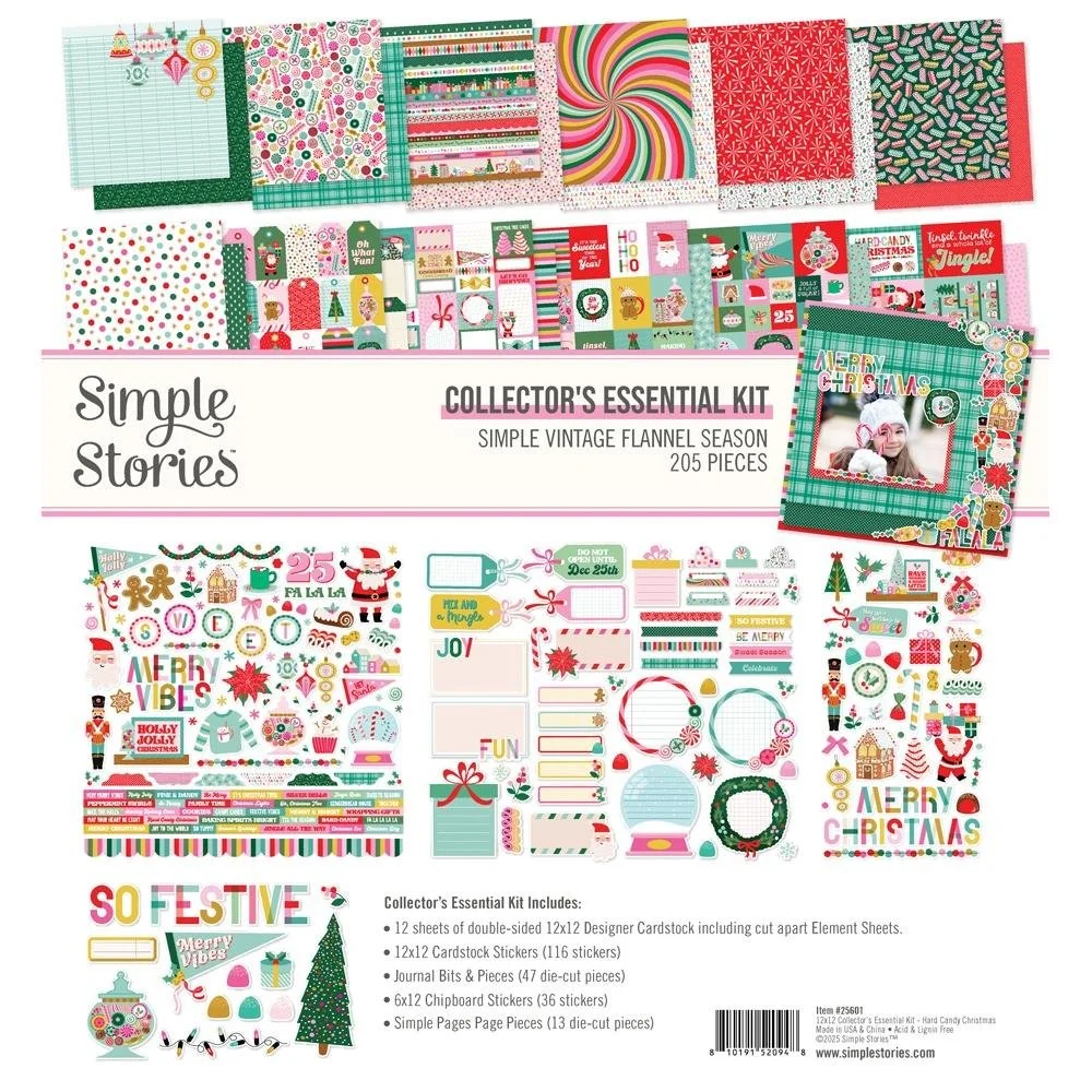 Simple Stories Collector's Essential Kit Hard Candy Christmas
