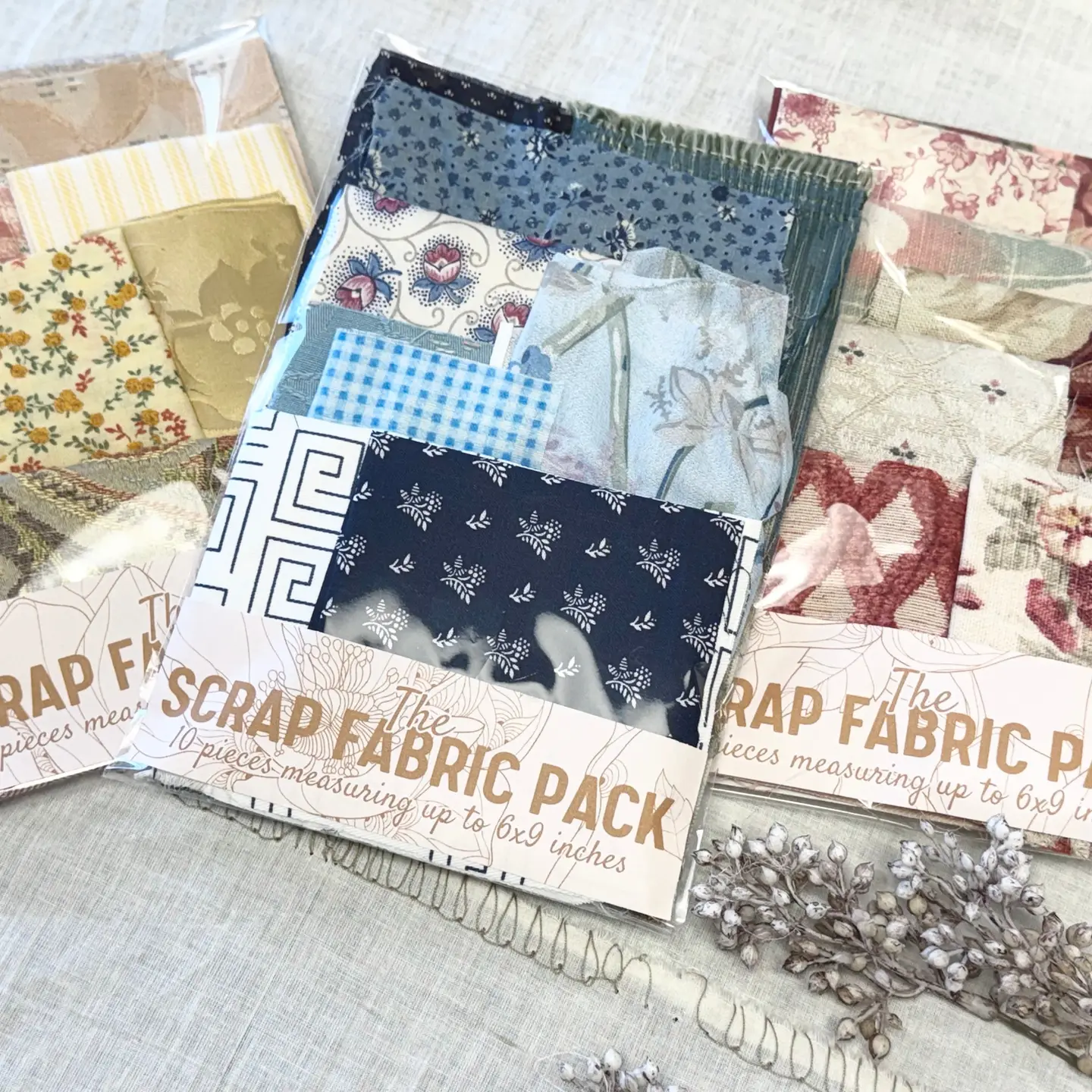 Fabric Scraps By Color Textile Collage Neutral