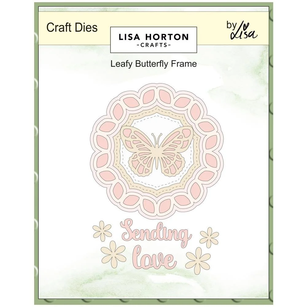 Lisa Horton Craft Dies Leafy Butterfly Frame
