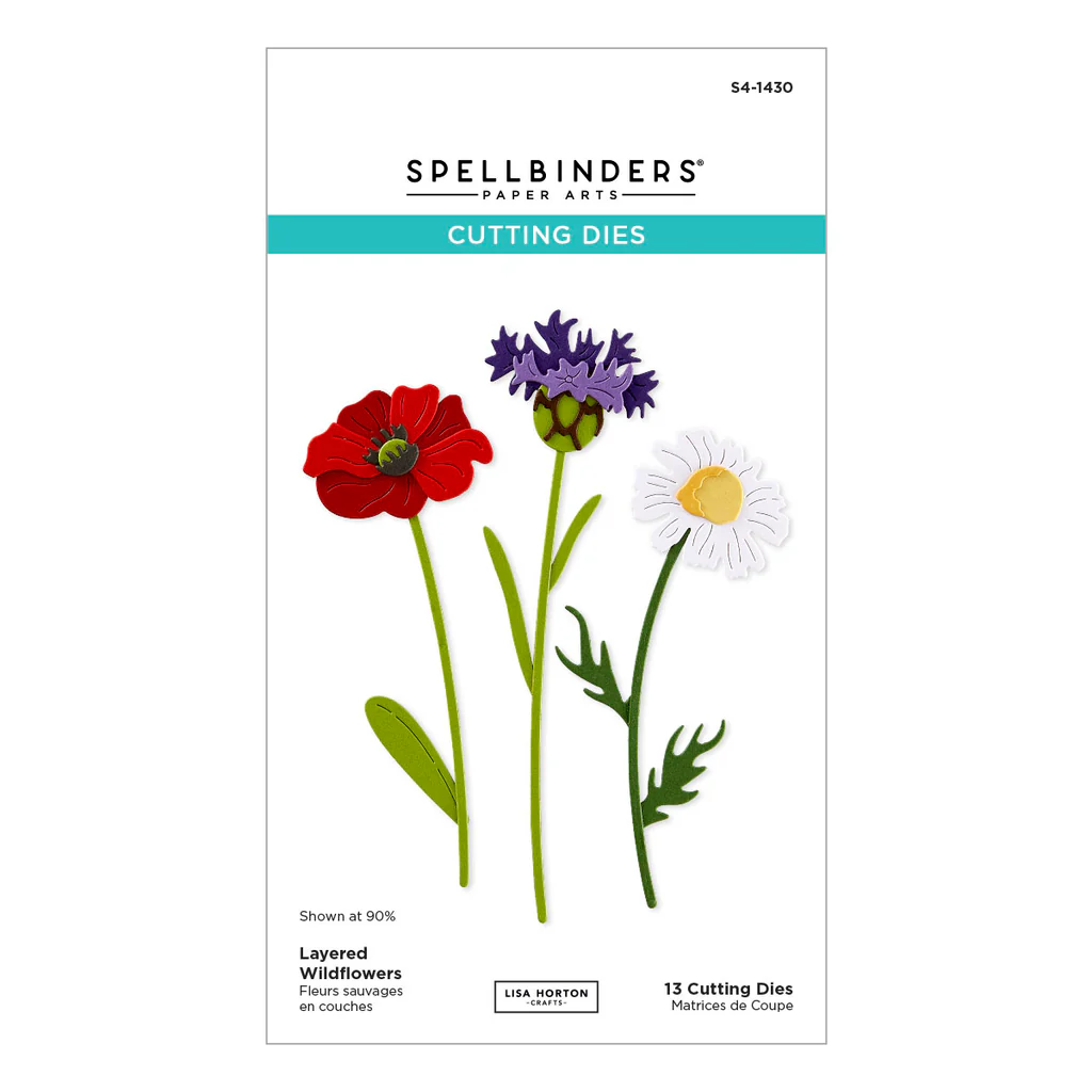 Spellbinders Lisa Horton Layered Wildflowers Etched Dies