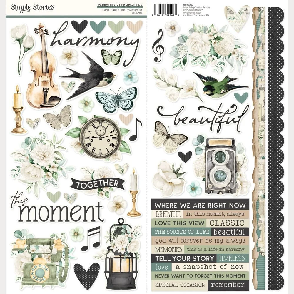 *Pre-Order* Simple Stories Simple Vintage Timeless Harmony Icon Stickers