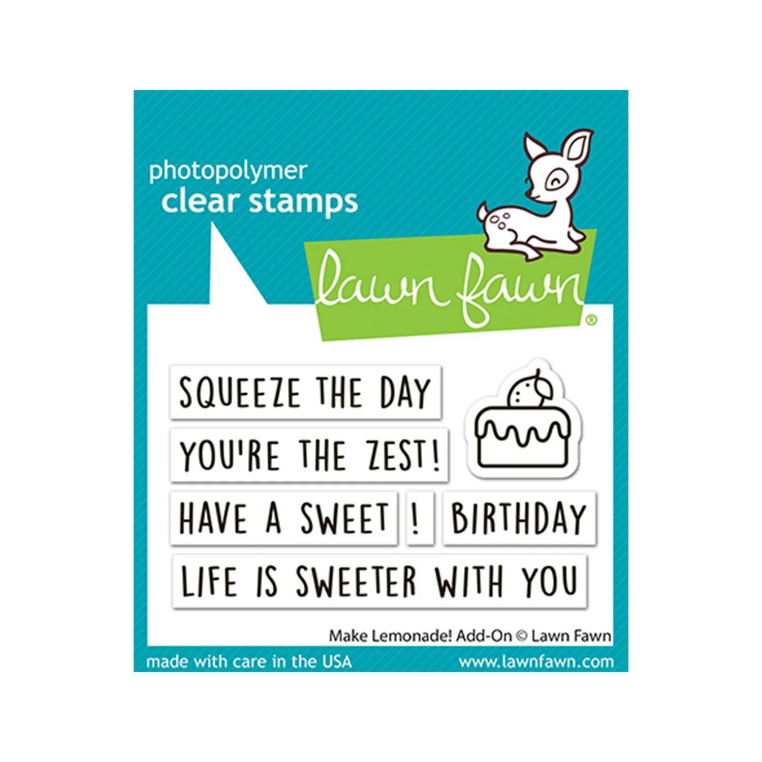 Lawn Fawn Clear Stamps Make Lemonade Add-On