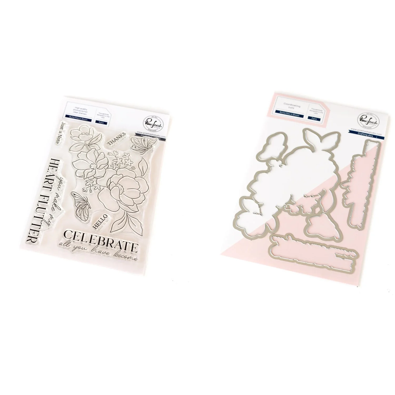 Pinkfresh Studio Special Bundle: Butterflies In Bloom Stamp & Die