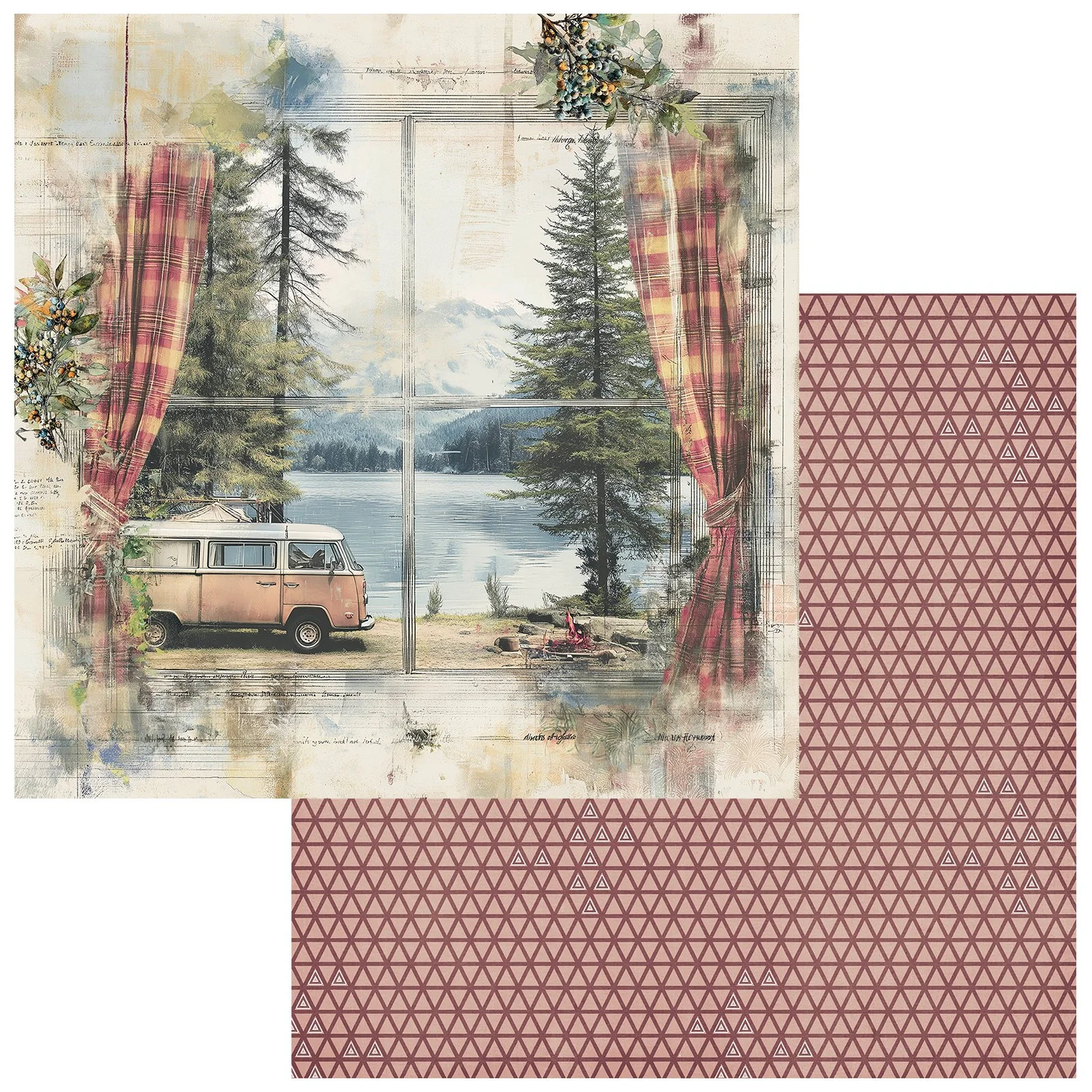49 & Market Campfire Memories 12" x 12" Paper Camper Van