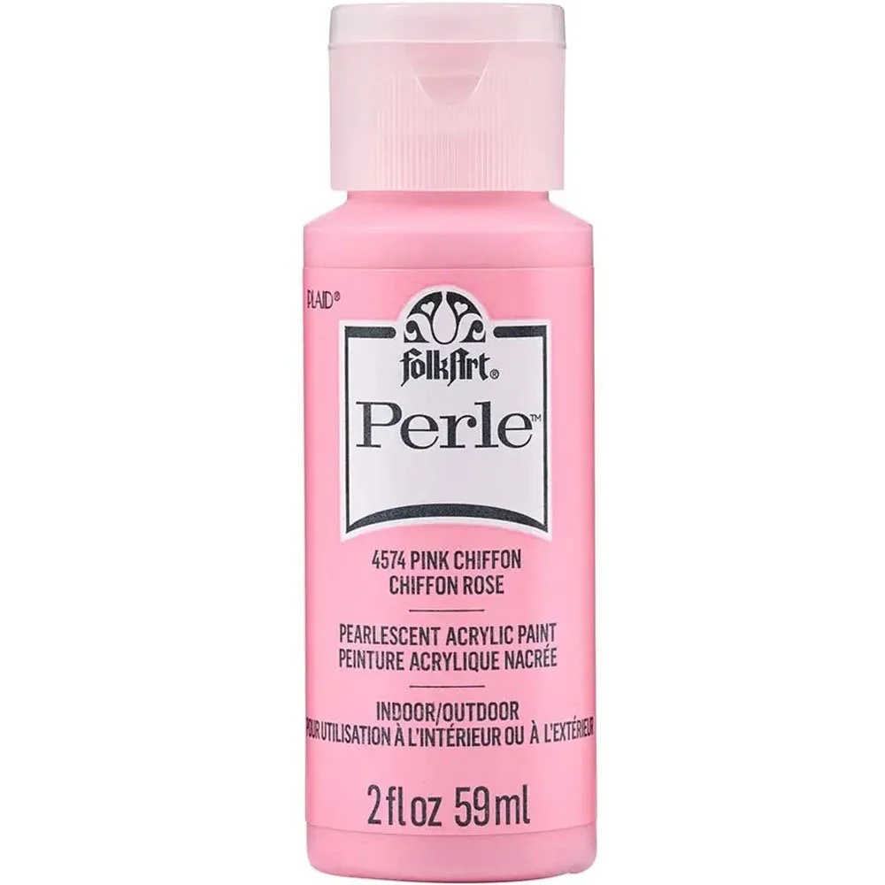 Folk Art Perle Acrylic Paint Pink Chiffon