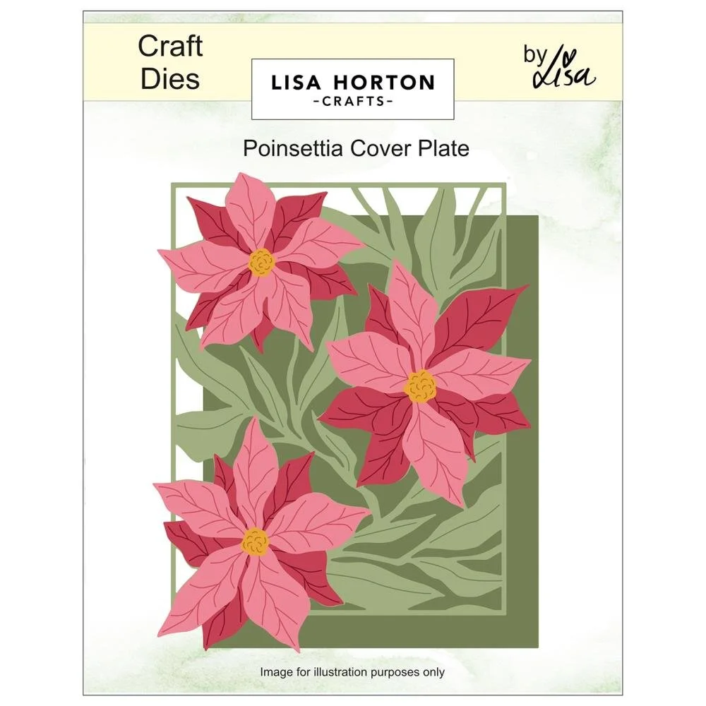 Lisa Horton Craft Dies  Poinsettia Cover Plate