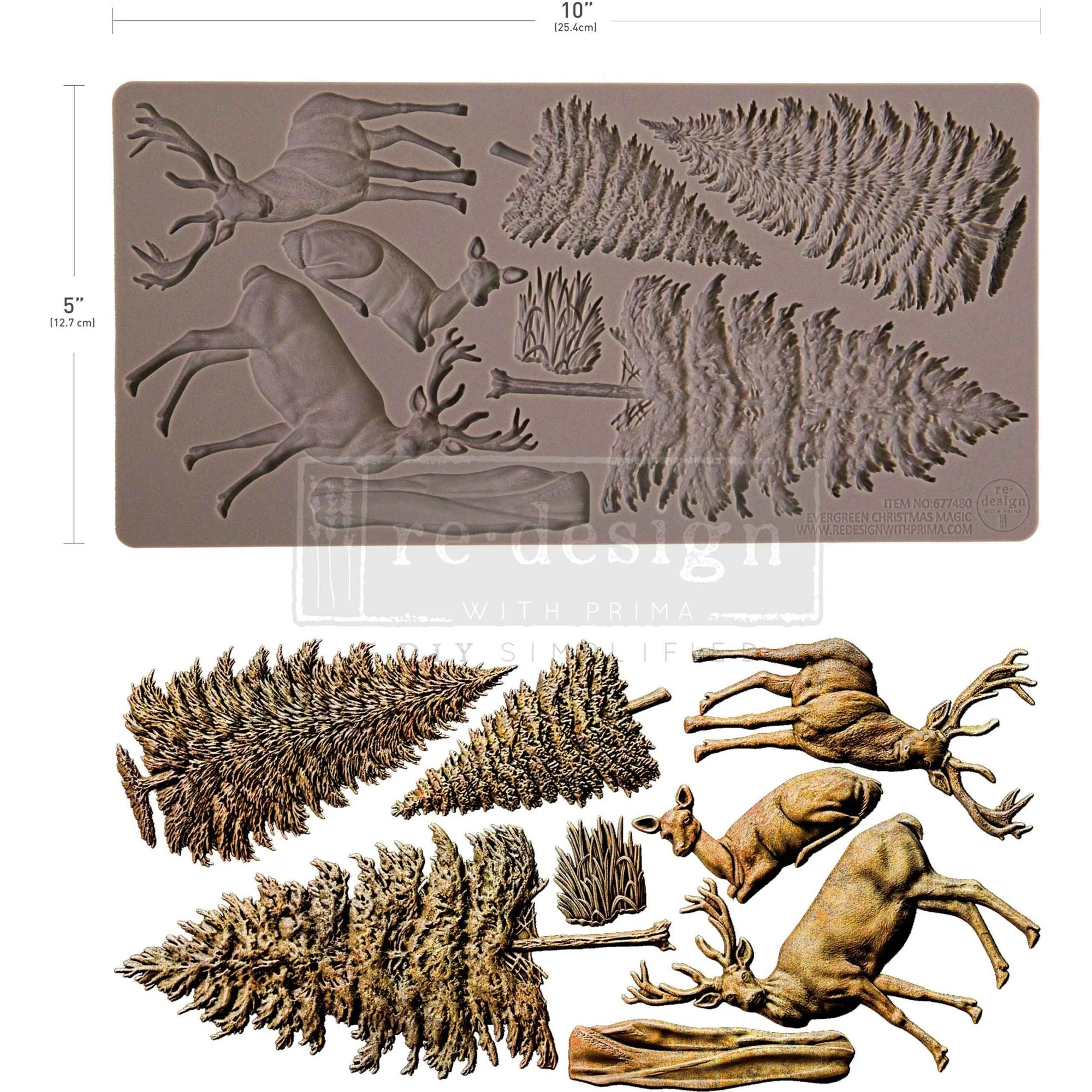 Redesign With Prima Decor Mould Evergreen Christmas