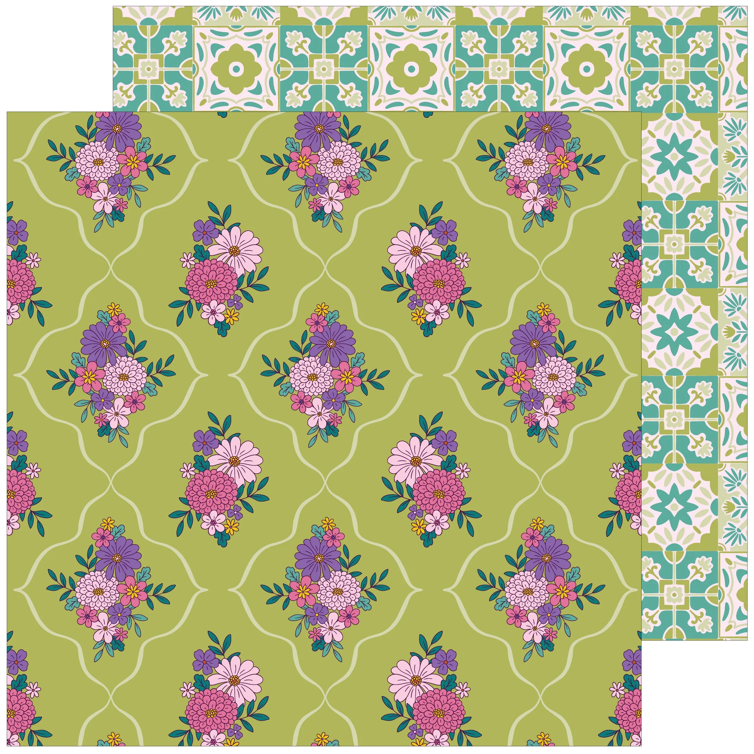 Pinkfresh Studio Paige Evans Lovely Lane 12" x 12" Paper New Day