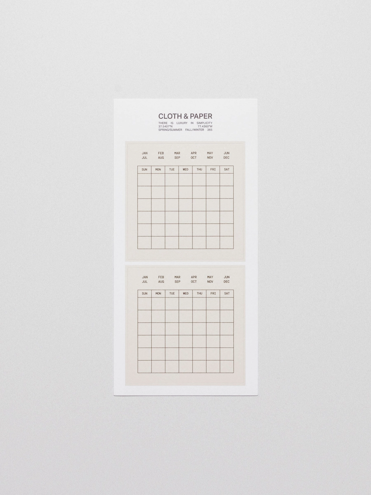 Cloth & Paper Label Planner Stickers | Calendar