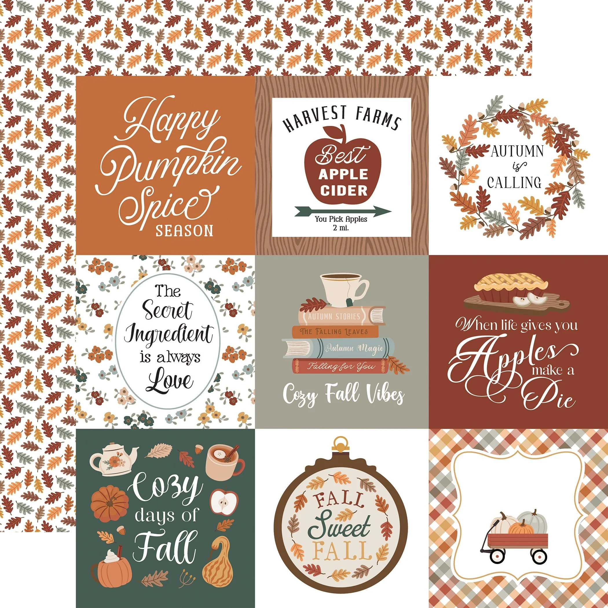 *Pre-Order* Echo Park Feels Like Fall 12" x 12" Paper 4" x 4" Journaling Cards