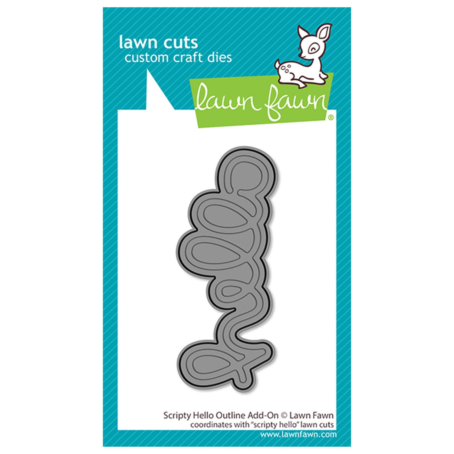Lawn Fawn Lawn Cuts scripty hello outline add-on