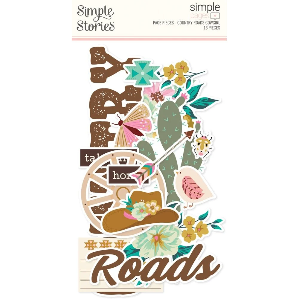 *Pre-Order* Simple Stories Country Roads Cowgirl Page Pieces