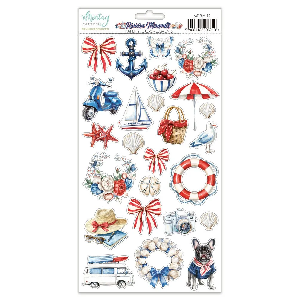 Mintay Riviera Moments 6" x 12" Paper Stickers