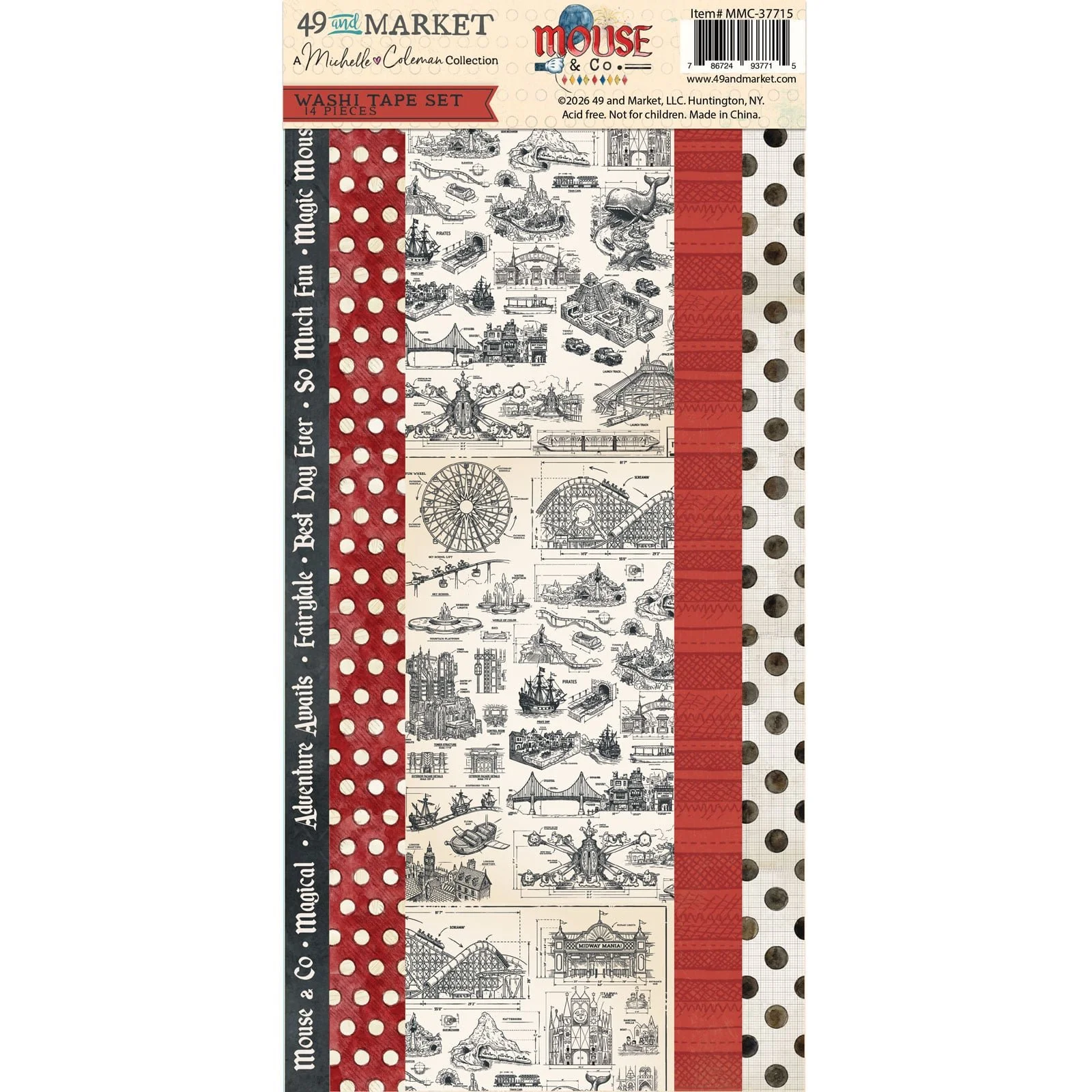 *Pre-Order* 49 & Market Mouse & Co. Washi Sheets