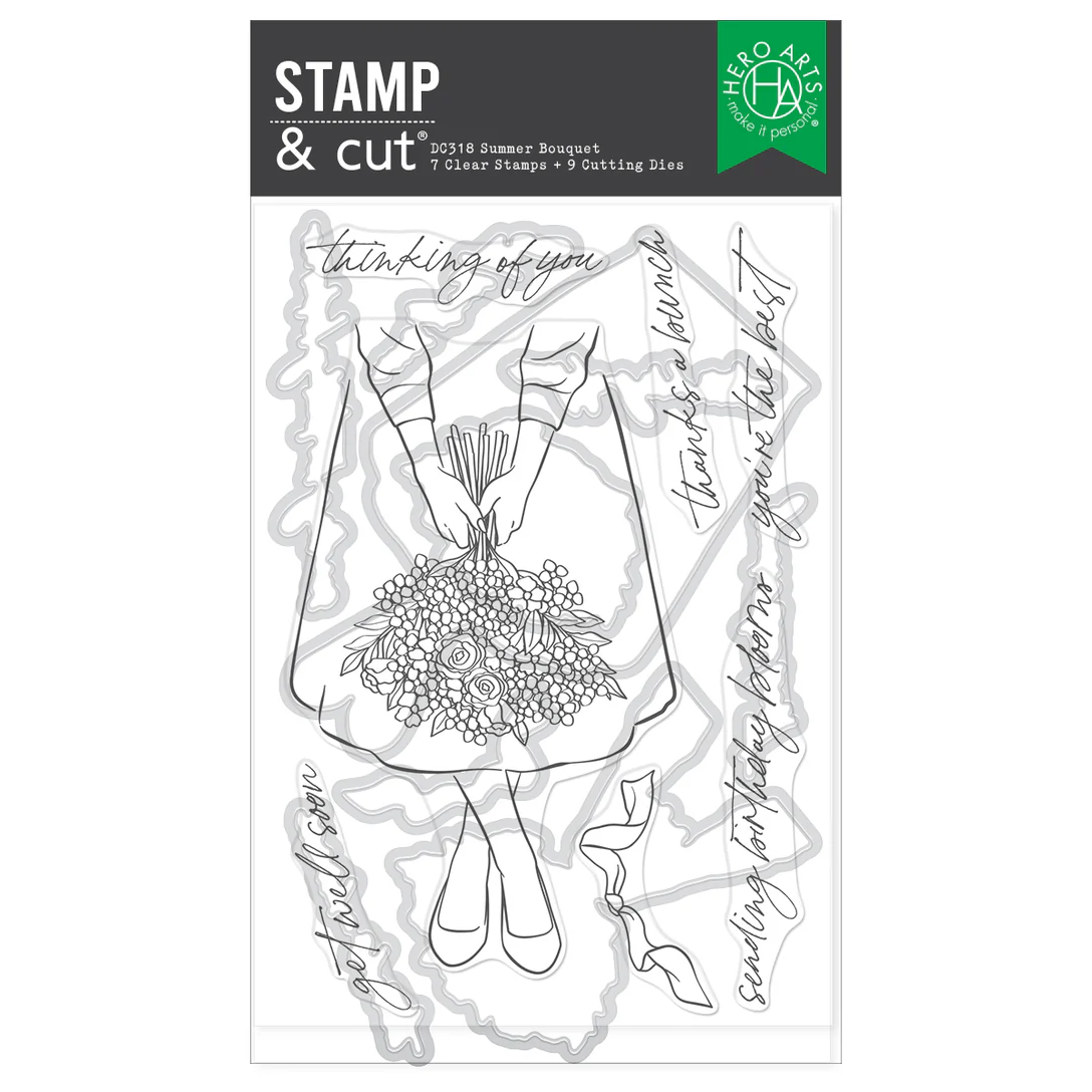 Hero Arts Summer Bouquet Stamp & Cut Set