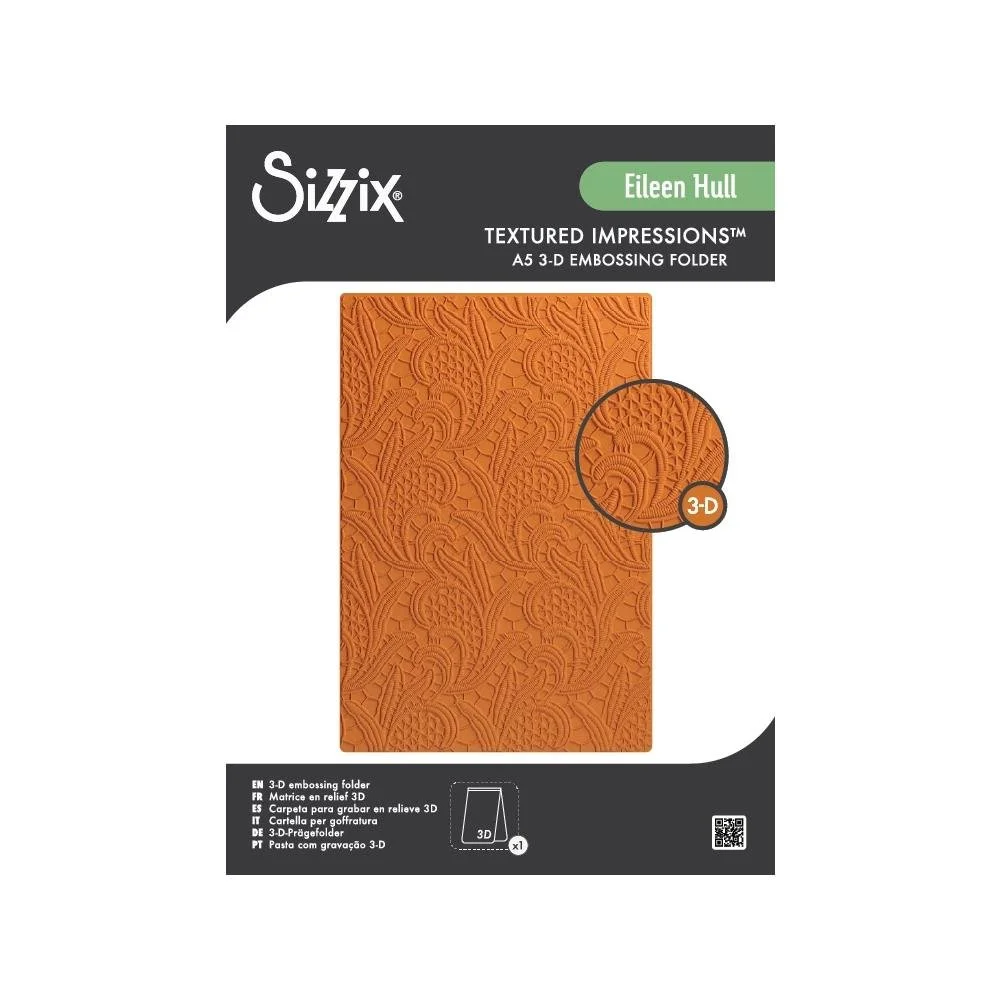 Sizzix 3D Textured A5 Embossing Folder By Eileen Hull