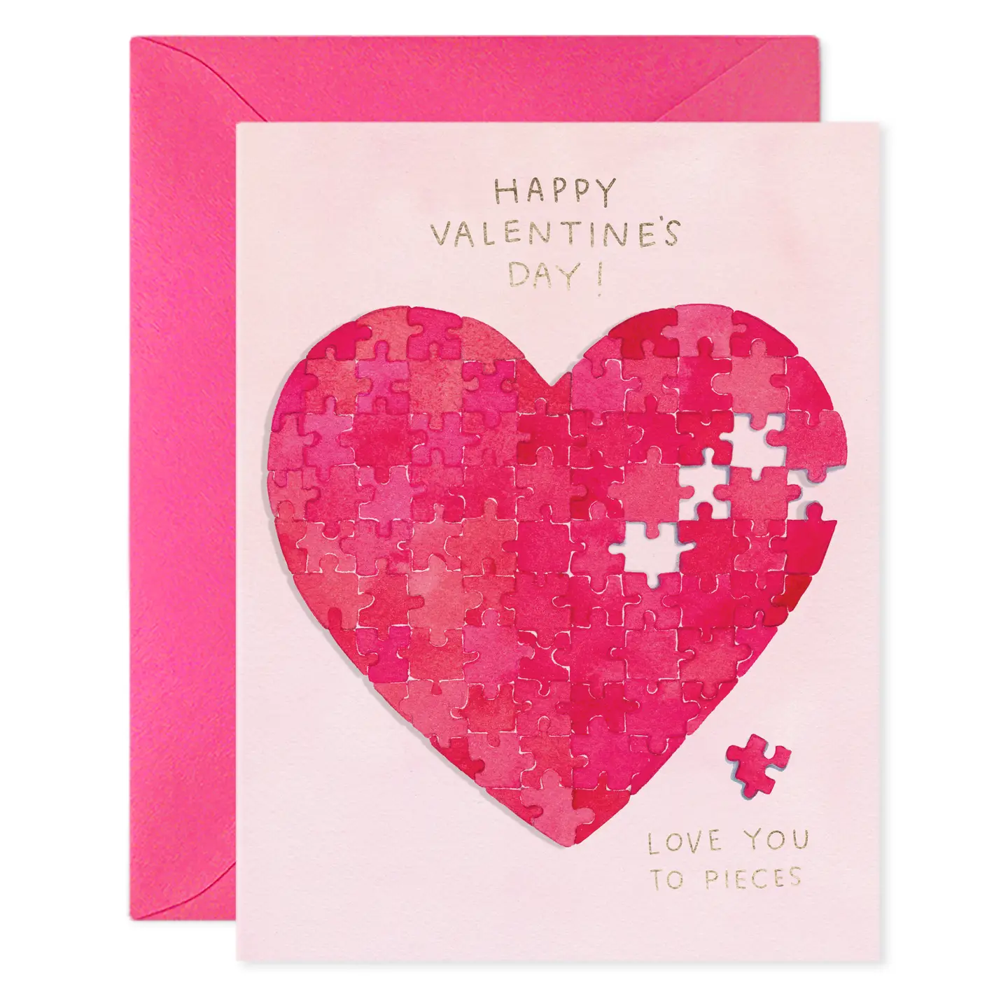 E. Frances Paper Heart Puzzle Greeting Card