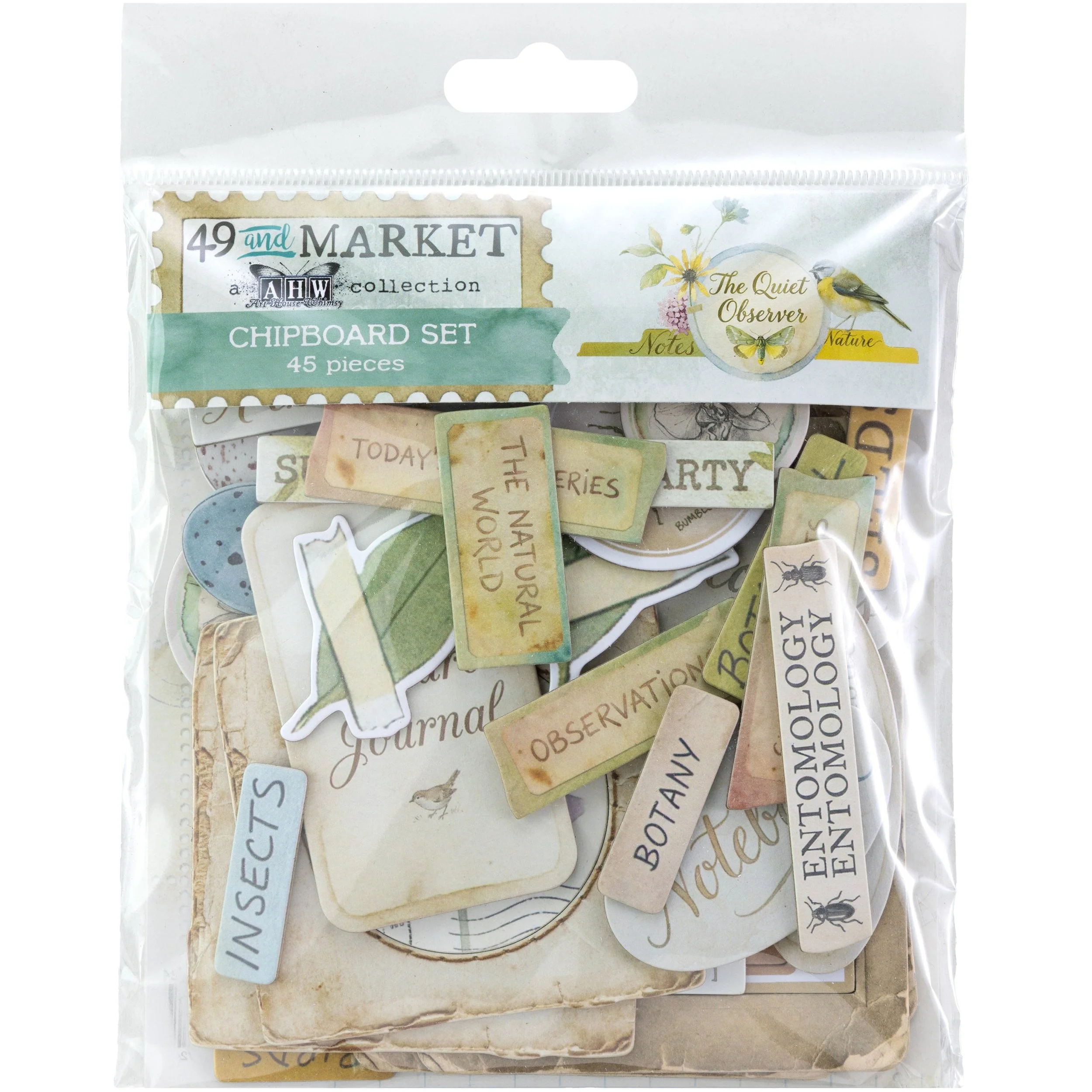 *Pre-Order* 49 & Market The Quiet Observer Chipboard Set