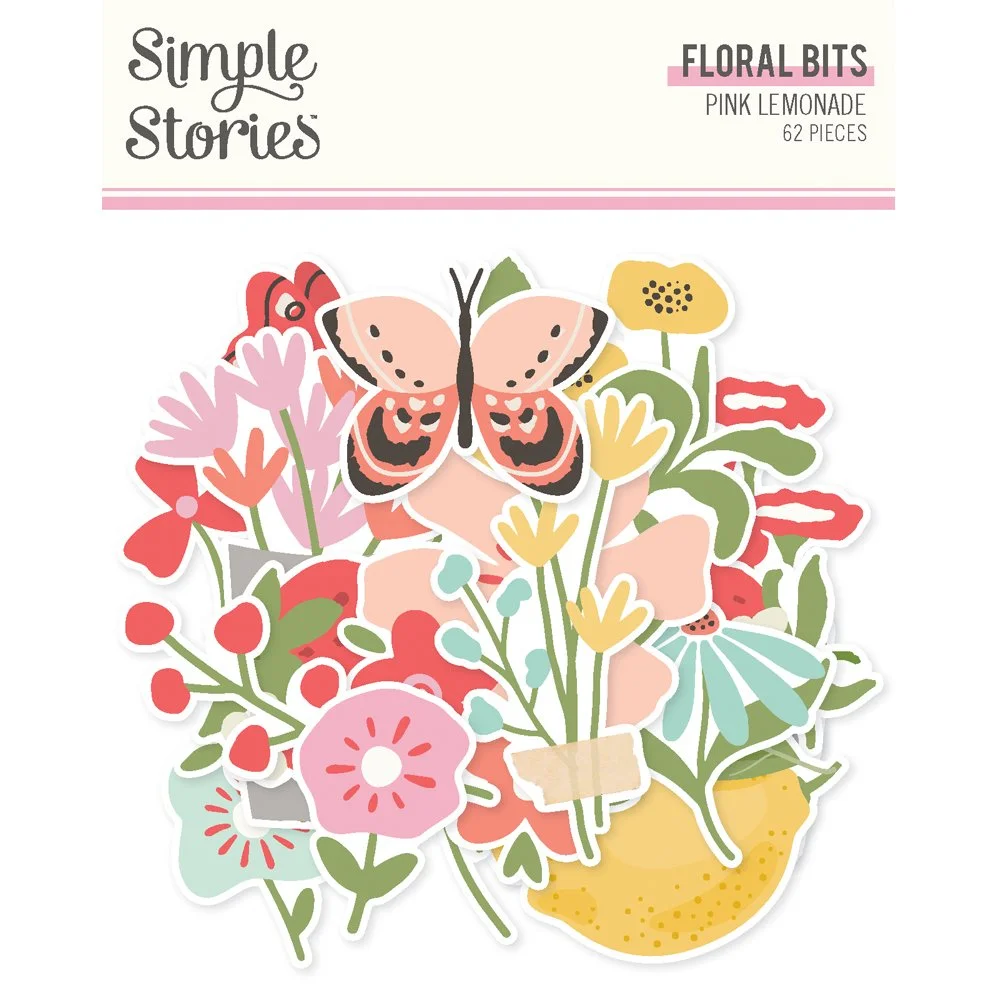 *Pre-Order* Simple Stories Pink Lemonade Floral Bits & Pieces