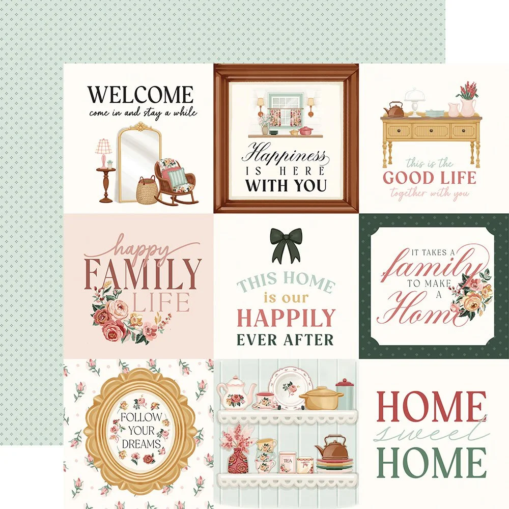*Pre-Order* Carta Bella Feels Like Home 12" x 12" Paper 4" x 4" Journaling Cards